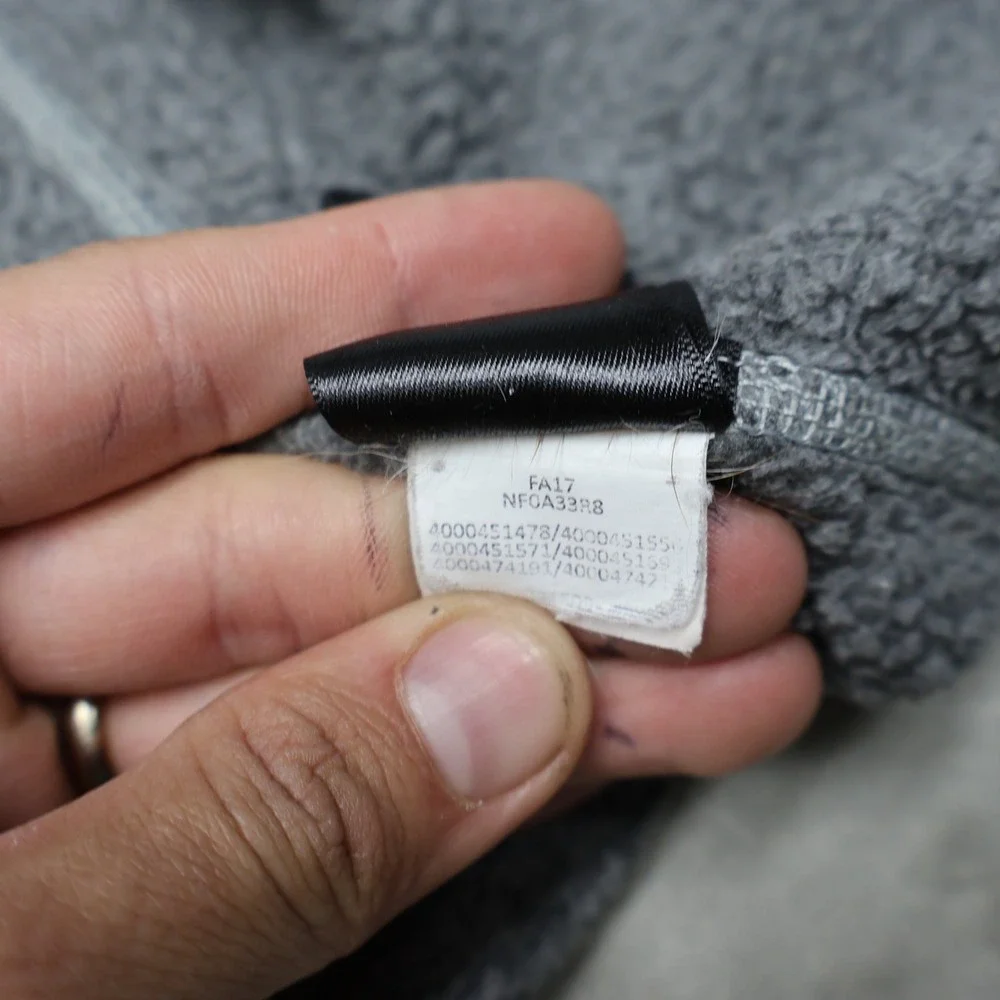 North Face Vest Mens Large Gray Gordon Lyons Knit Fleece Heavyweight Full Zip